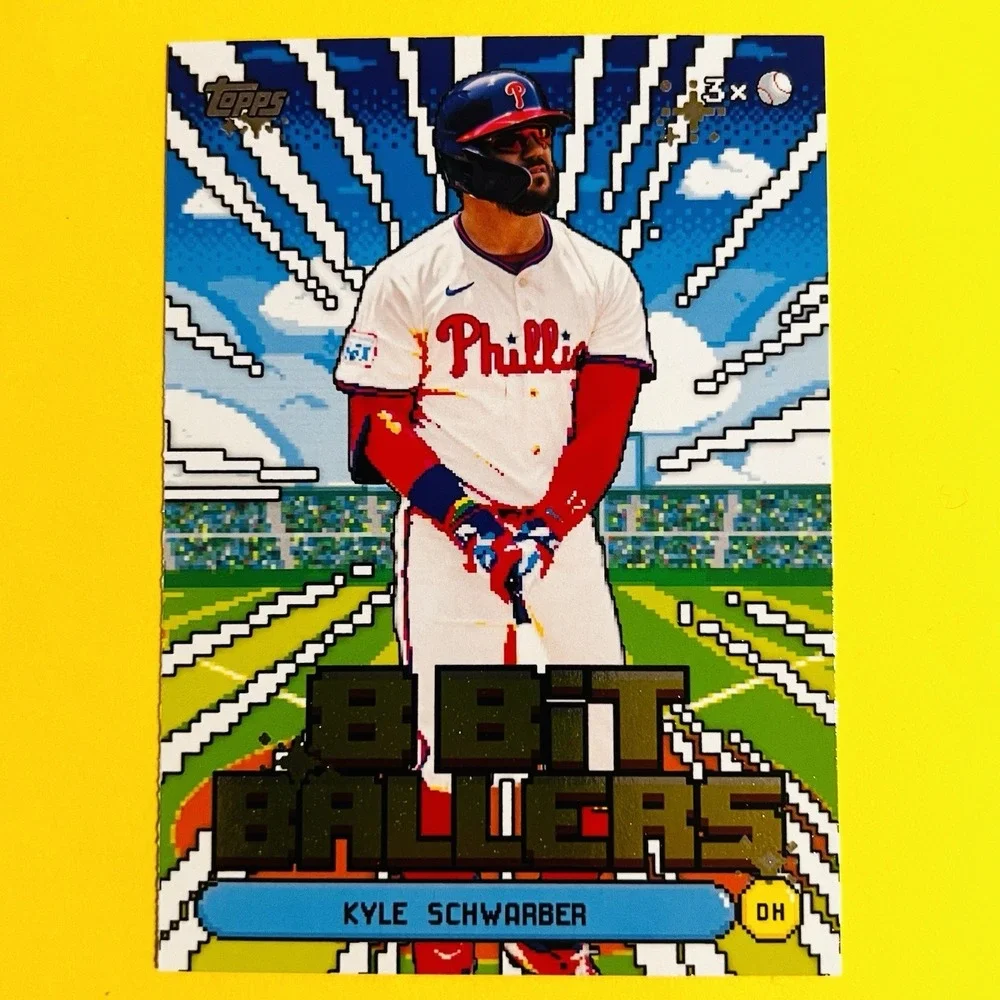2026‎ Topps Series 1 Celebration Kyle Schwarber 8 Bit Ballers #8B-25 Phillies